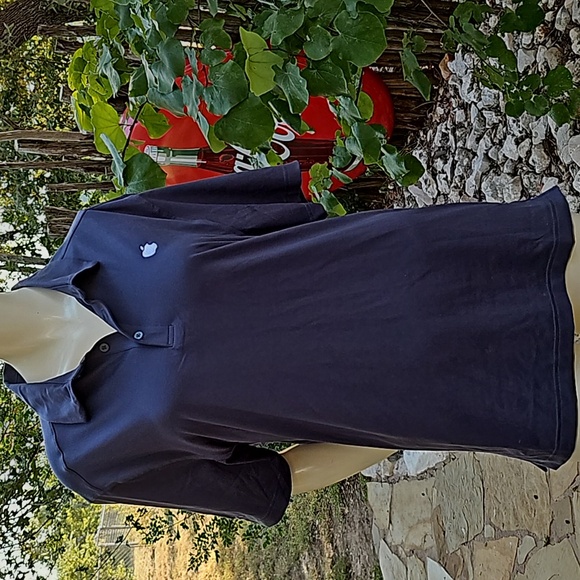 Port Authority grey polyester spandex shirt APPLE COMPUTER Customer Systems M - Picture 1 of 8